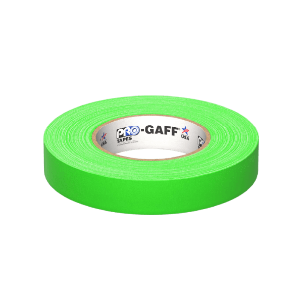 CINTA GAFFER FLUORESCENTE VERDE 1" X 46 MTS - Imagen 2