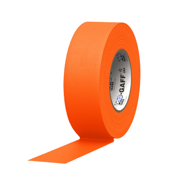 CINTA GAFFER NARANJA FLUORESCENTE 2" X 55 MTS