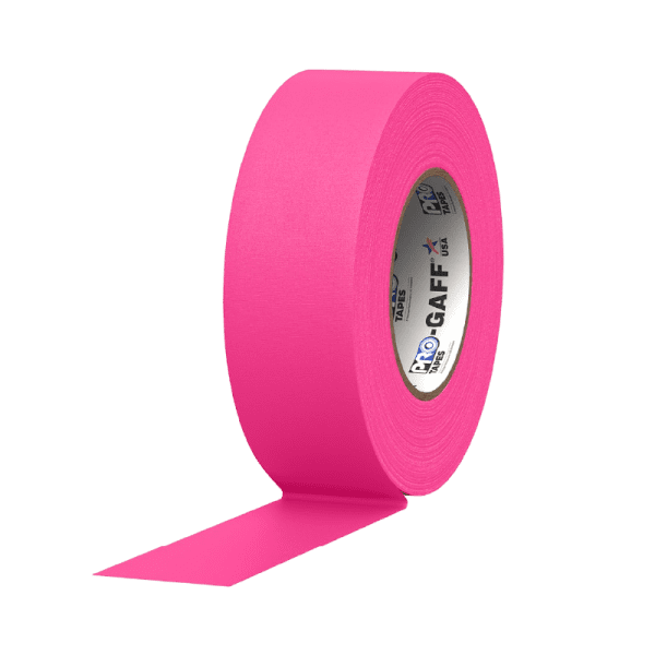 CINTA GAFFER ROSA FLUORESCENTE 2" X 55 MTS
