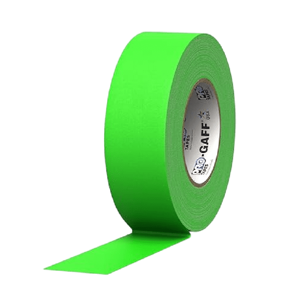 CINTA GAFFER VERDE FLUORESCENTE 2" X 55 MTS