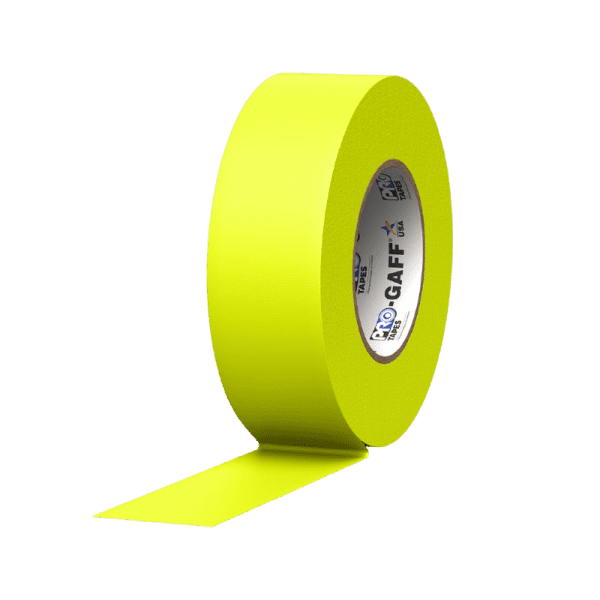 CINTA GAFFER AMARILLO FLUORESCENTE  2" X 55 MTS